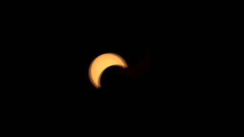 Solar eclipse in the Atlanta metropolitan area, Georgia, US - 14 Oct 2023 Stock Footage 253030615
