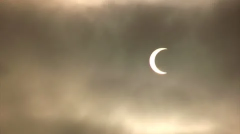 Solar Eclipse B08-2 Birds Stock Footage 11088549
