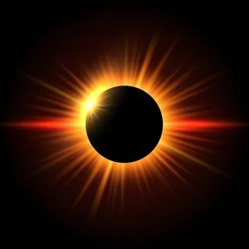 Solar eclipse background Stock Illustration