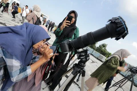 Solar eclipse in Banda Aceh, Indonesia - 26 Dec 2019 Stock Photos