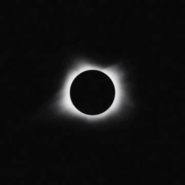 Solar eclipse on black background Stock Illustration