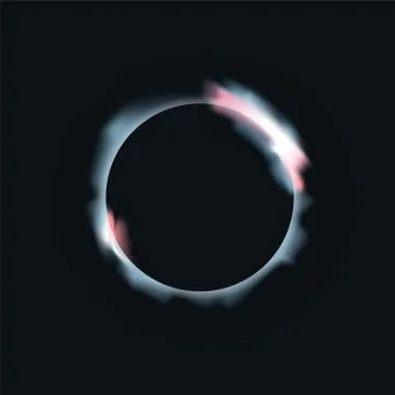 Solar eclipse in the black sky Stock Illustration