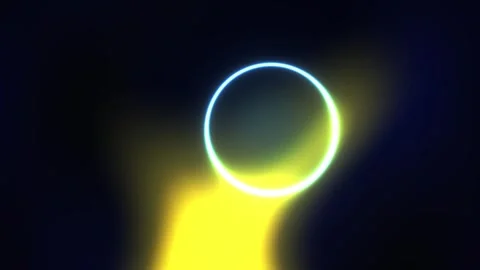 Solar eclipse with bright yellow light. Stock Footage 336256738