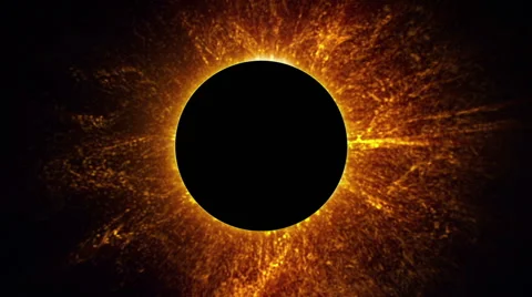 Solar eclipse, burning sun Video stock 46038816