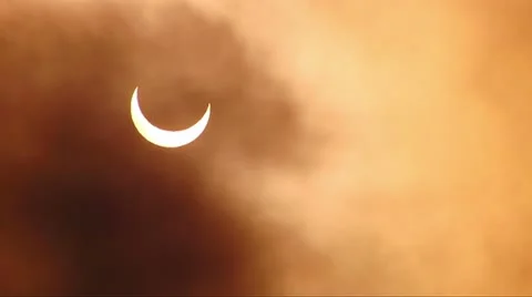 Solar Eclipse C16 Timelapse x8 Stock Footage 11104892