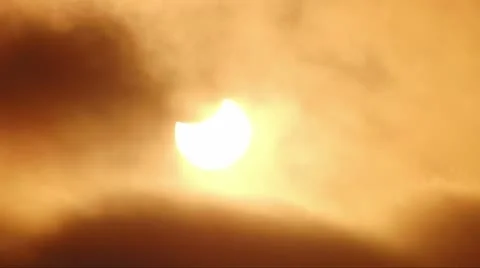 Solar Eclipse C30 Timelapse Stock Footage 11104470