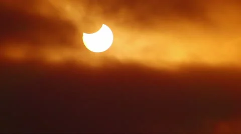Solar Eclipse C31 Timelapse x10 Stock Footage 11100220
