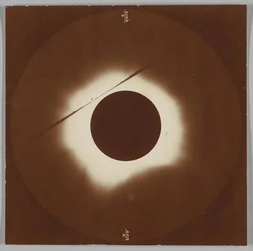 [Solar Eclipse from Caroline Island] May 6, 1883 H. A. Lawrence On May 6, 1.. Stock Photos