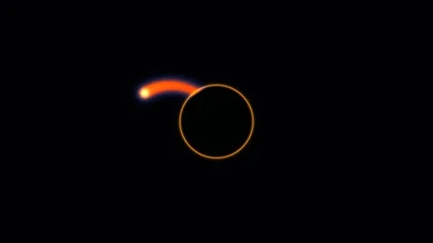 Solar Eclipse Celestial Motion Seamless Loop Stock Footage 342353872