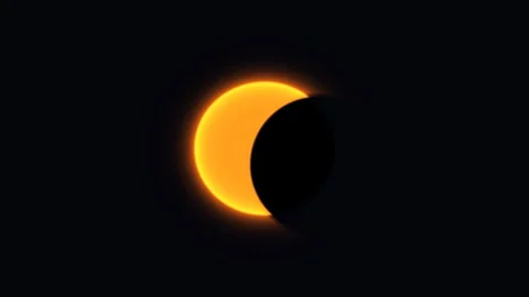 Solar Eclipse Celestial Motion Seamless Loop Stock Footage 342743113
