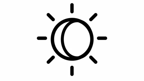 Solar eclipse - clean and modern weather icon motion design Stock Footage 294042940