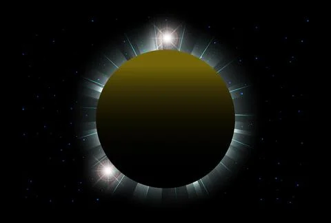 Solar Eclipse Concept Illustration Ilustração Stock