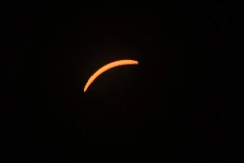 Solar Eclipse Crescendo in Totality, Close-Up View Fotos de archivo