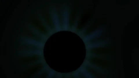 Solar Eclipse in Dark Sky. Vídeo Stock 334688644
