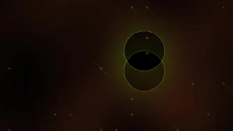 Solar Eclipse in Dark Space. Vídeo Stock 334688541