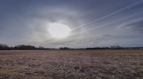 Solar eclipse darkened landscape,  timelapse 스톡 동영상 48840596
