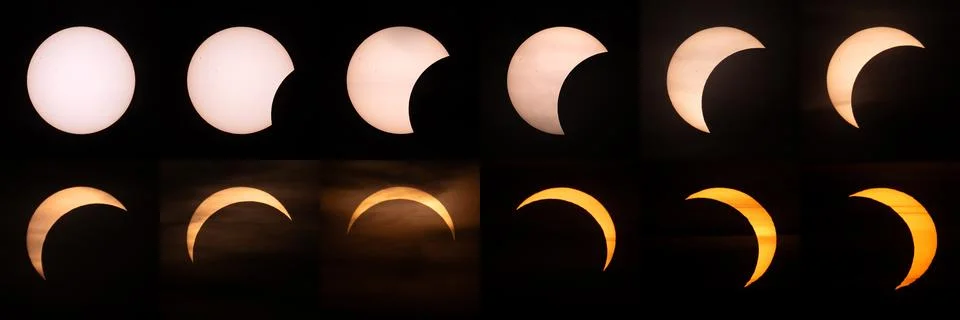 Solar Eclipse from Dresden, Germany on 12 August 2026 Stock Illustration