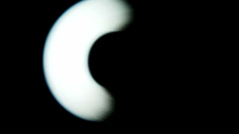 Solar eclipse in the Dubai desert. almost anular phase, full of the Stock Footage 135710728