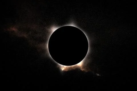 Solar eclipse during totality イラスト素材