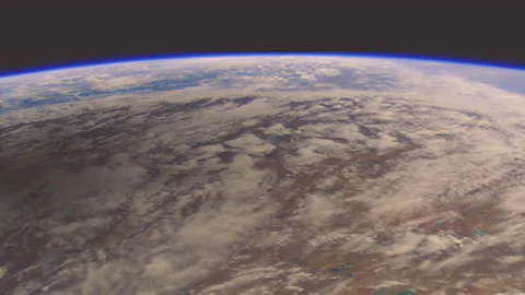 Solar Eclipse. Earth. View from space Stock Footage 139861765