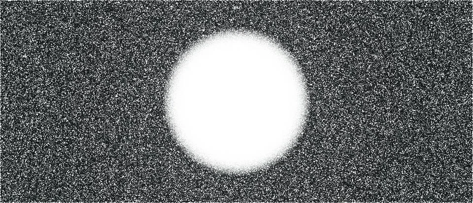 Solar eclipse effect with textured grain and stipple background. gradient f.. Stock Illustration