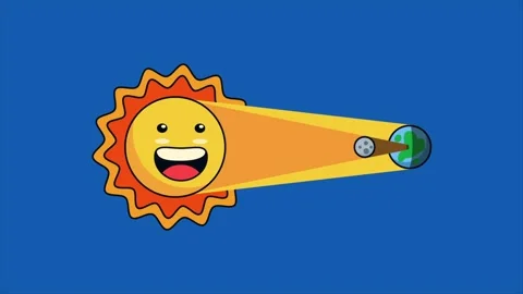 Solar Eclipse Explanation Stock Footage 321382443