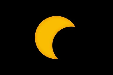 Solar eclipse. Full moon or lunar with light on sky in dark at night sky back Stock Photos