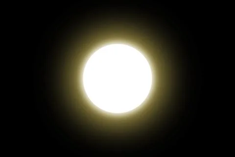 Solar eclipse. Full moon or lunar with light on sky in dark at night sky back Stock Photos
