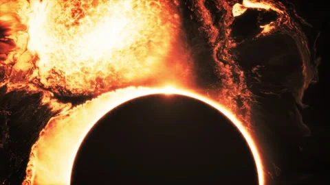 Solar Eclipse, Galaxy And Nebula - animation Stock Footage 249659847