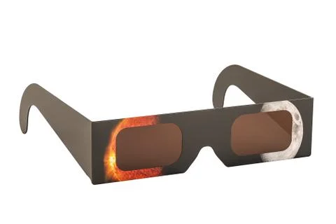 Solar Eclipse Glasses, 3D rendering Stockillustratie