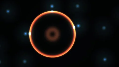 Solar eclipse with glowing red circle. Vídeo Stock 334893444