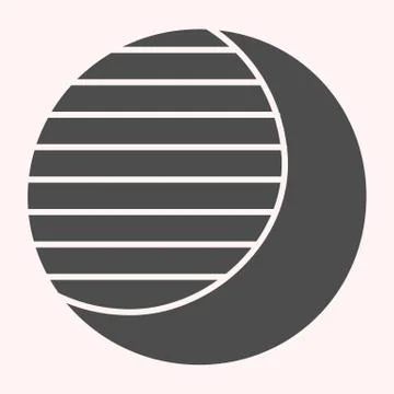Solar eclipse glyph icon. Satellite shadow and sun. Astronomy vector design Ilustração Stock