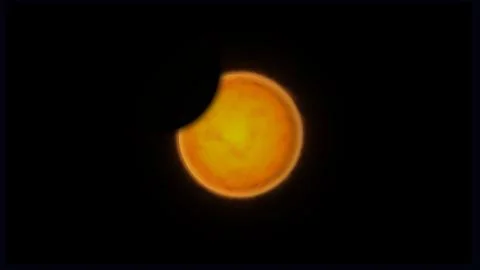 Solar eclipse is going to end in the world sun has passed away Stock Photos