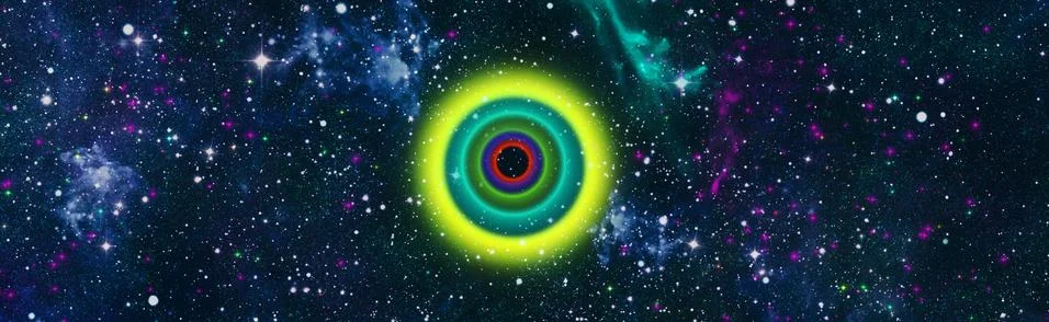 Solar eclipse high definition star field background . Starry outer space back Stock Illustration