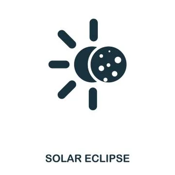 Solar Eclipse icon. Flat style icon design. UI. Illustration of solar eclipse Stock Illustration