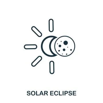 Solar Eclipse icon. Flat style icon design. UI. Illustration of solar eclipse Stock Illustration