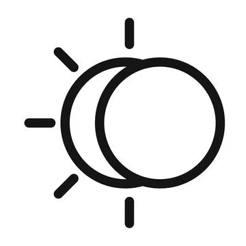Solar Eclipse Icon Ideal for Astronomical Apps Stock Illustration