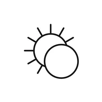 Solar Eclipse Icon Perfect for Space Exploration Apps Ilustração Stock