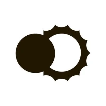 Solar eclipse icon in trendy flat style isolated. Eps 10. Stock Illustration