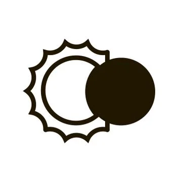 Solar eclipse icon in trendy flat style isolated. Eps 10. Stock Illustration