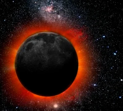 Solar Eclipse Ilustração Stock