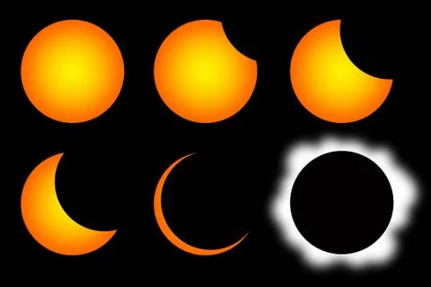 Solar eclipse Ilustração Stock