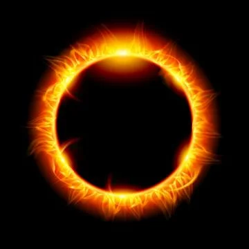 Solar eclipse. Illustration on black background for design Stock Illustration