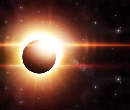 Solar Eclipse Illustration Stock Illustration