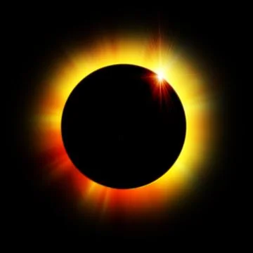 Solar Eclipse Illustration Ilustração Stock