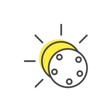 A Solar Eclipse Illustration Stock Illustration