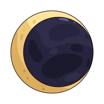 Solar Eclipse illustration Ilustração Stock