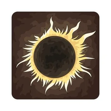 Solar Eclipse illustration Illustrazione stock