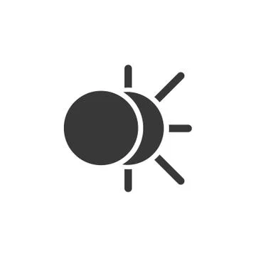 Solar eclipse. Isolated icon. Weather vector illustration Stock Illustration