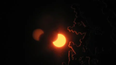 Solar Eclipse January 4 2011 3 Stock Footage 1003267